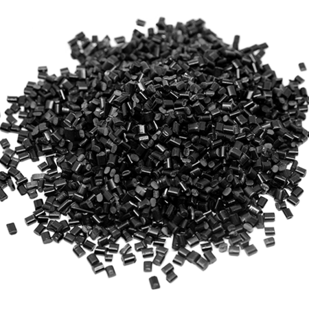 Schwarze Kunststoffpellets